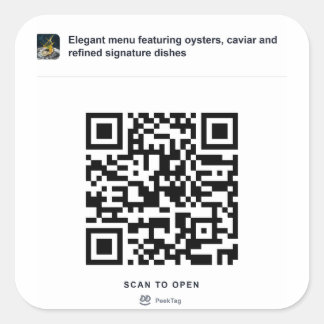PeekTag QR-dekalmall Fyrkantigt Klistermärke