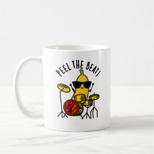 Peel Beat Funny Banana Drummer Pun Kaffemugg