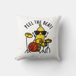Peel Beat Funny Banana Drummer Pun Kudde