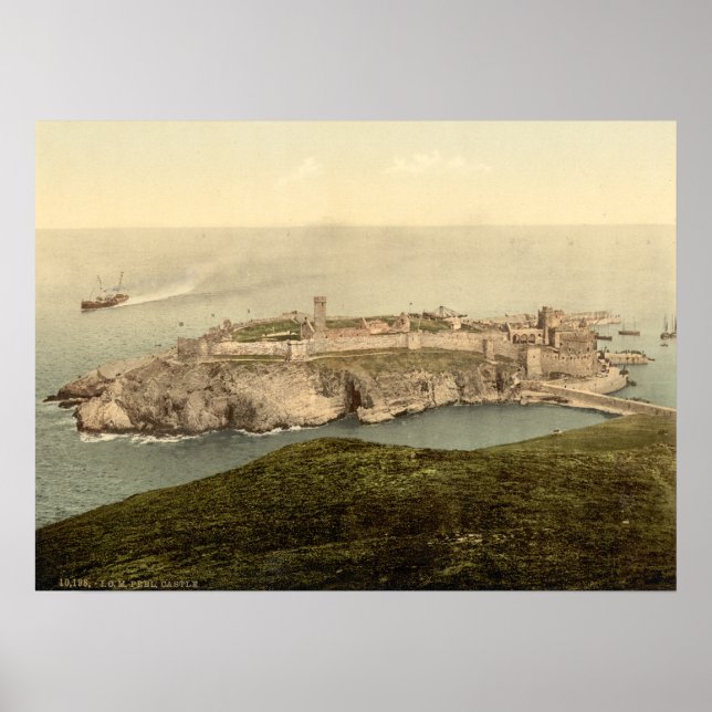 Peel Castle, St Patrick's Isle, Isle of Man Poster (Framsidan)