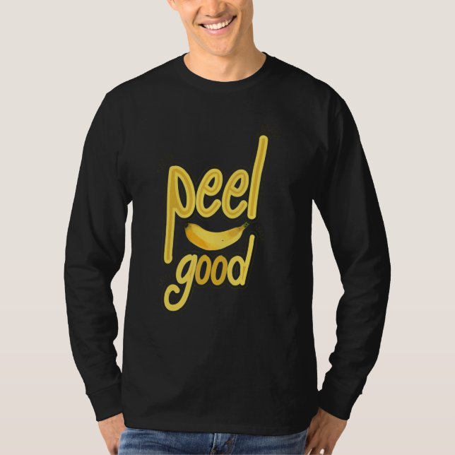 Peel Good  Women Banana Yellow Fruit Love 1 T Shirt (Framsida)