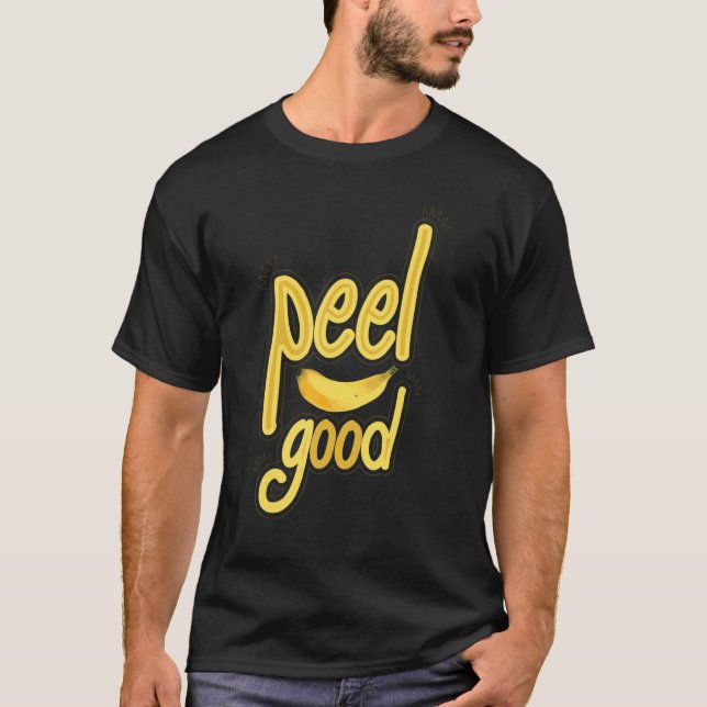 Peel Good  Women Banana Yellow Fruit Love 1 T Shirt (Framsida)