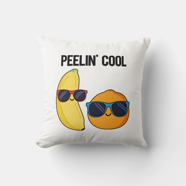 Peelin Coola Funny Fruit Pun Kudde (Framsida)