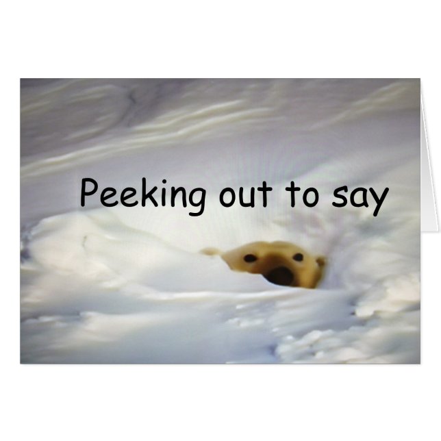 "PEEOUT TO SAY" (BLANKKORT) HÄLSNINGSKORT (Framsidan Horizontal)