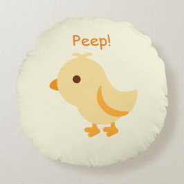 Peep Chick Gult Cute Nursery Boys Girls Rund Kudde