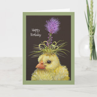 Peep med liatris-födelsedagskort kort