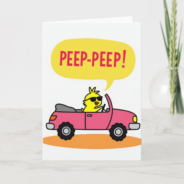 Peep Peep Fun Ride Greeting Card Kort (Framsida)