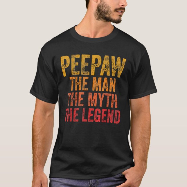 Peepaw Mannen, myten i den förklarande, sjörädda T Shirt (Framsida)