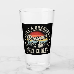 Peepaw som en "Grandpa Only Cooler Retro Drinking" Glaskopp