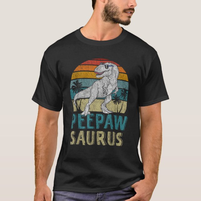 Peepawsaurus t Rex Dinosaur Unisex Vuxnor Kids Bl Shirt (Framsida)