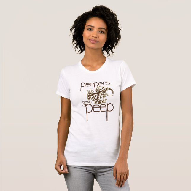 Peepers som går att kika - vårpeeperen t shirt (Hel framsida)