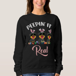 Peepin it it Real Påsk Day Egg Hunt Sunglass Rot T Shirt
