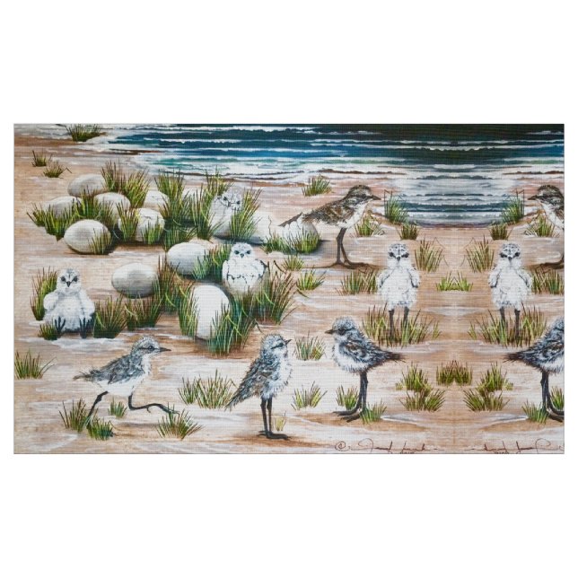 Peeps Beach Nest-strukturen Tyg (Fat Quarter)