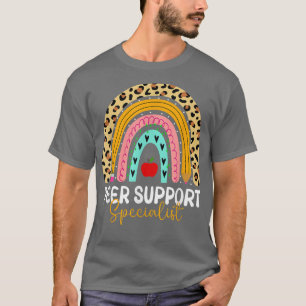 Peer Support Specialist Leopard Rainbow Healthcare T Shirt