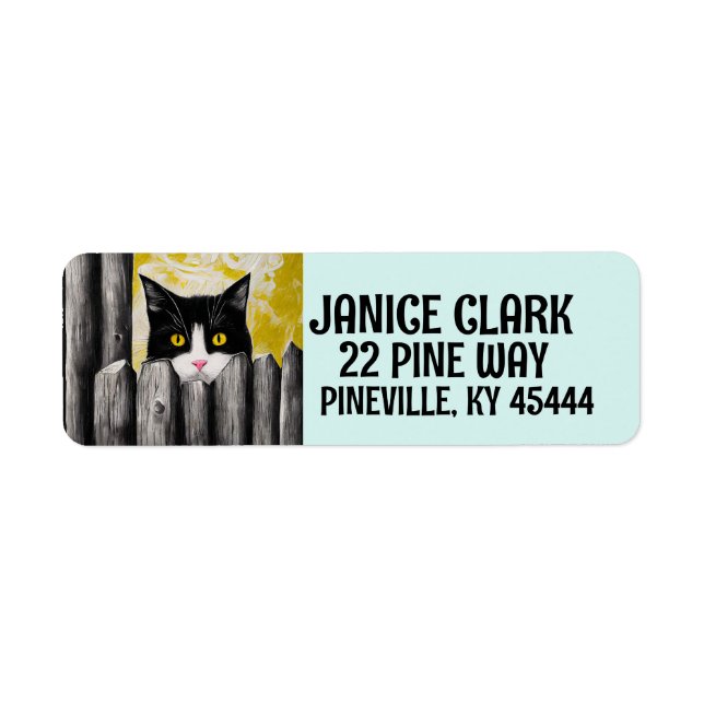 PEEXEDO CUTE CAT-RETURETIKETTER RETURADRESS ETIKETT (Framsidan)