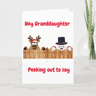 PEEY TO SAY *GOD JUL* GRANDDAUGHTER HELGKORT