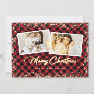 Pefoto God jul med gift par Julkort