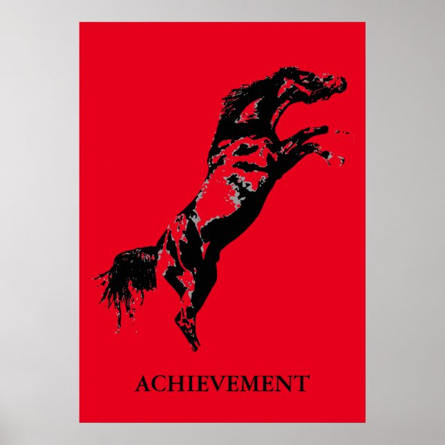 PEG-konst av Red Black Horse Poster (Framsidan)
