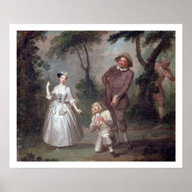 Peg Woffington som Rosalind med Celia och Touchsto Poster (Framsidan)