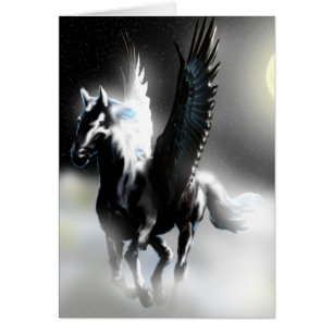 Pegasus av månen hälsningskort