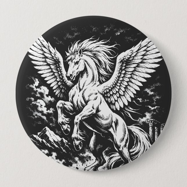 Pegasus — bevingad stormhärold knapp (Framsida)