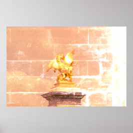 Pegasus – bronze statue Paris – Emmanuel Frémiet Poster