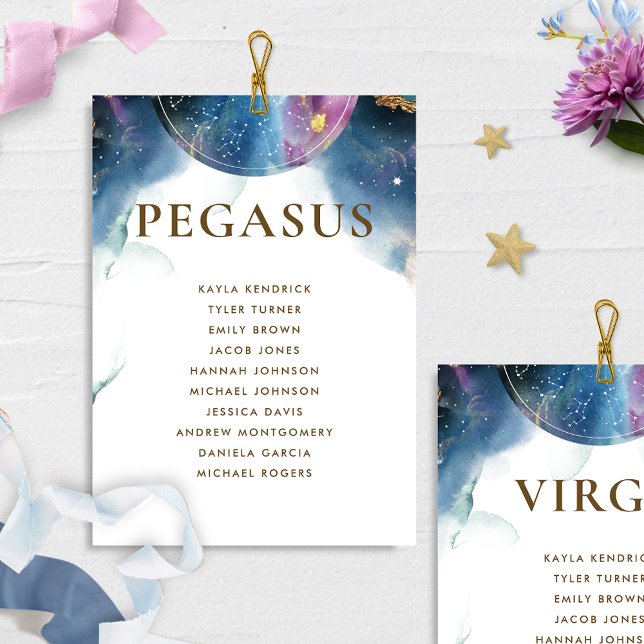 Pegasus Celestial sittplatskort med gäst Namn (Skapare uppladdad)