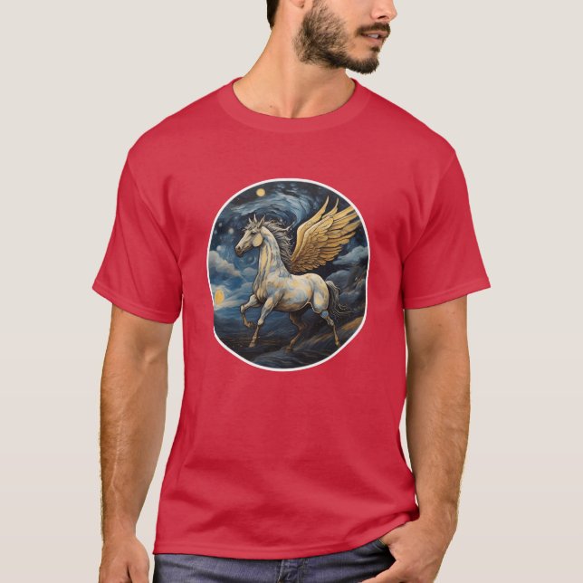 Pegasus, den flygande hästvännen t shirt (Framsida)