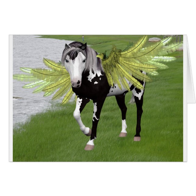 Pegasus Dreams Hälsningskort (Framsidan Horizontal)