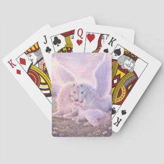 Pegasus familjedröm – Mjuk fantasykonst Casinokort