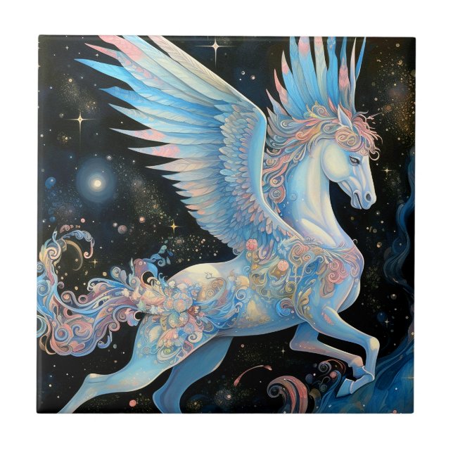 Pegasus Fantasy Art Kakelplatta (Framsidan)