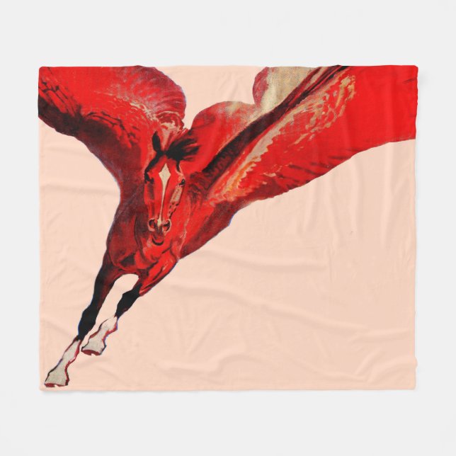 Pegasus, flygande häst fleecefilt (Framsidan (Horisontell))