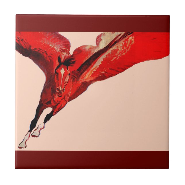 Pegasus, flygande häst kakelplatta (Framsidan)