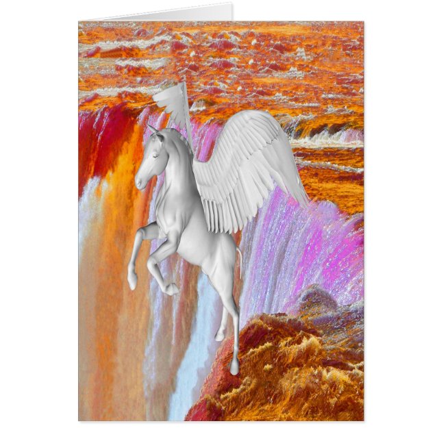 Pegasus födelsedagskort hälsningskort (Framsidan)
