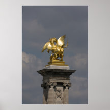 Pegasus Gilded bronze statue smyptur Paris Pont