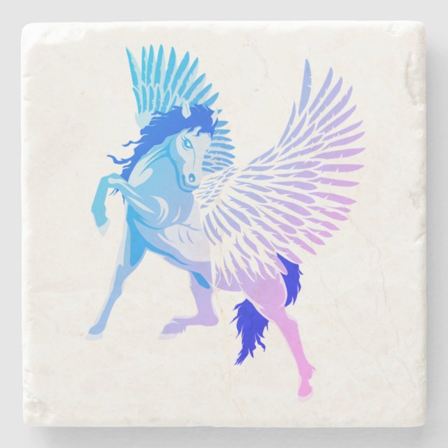 Pegasus grekiska Mythology Winged Horse Stenunderlägg (Framsidan)