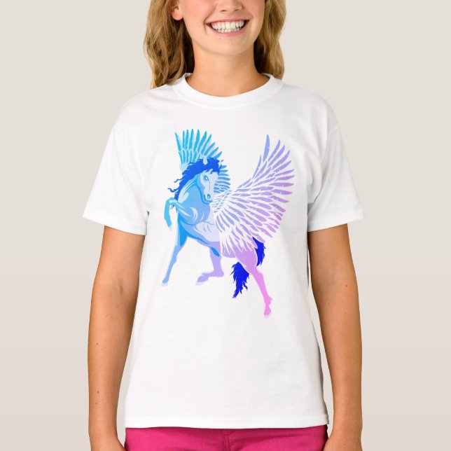 Pegasus grekiska Mythology Winged Horse T Shirt (Framsida)