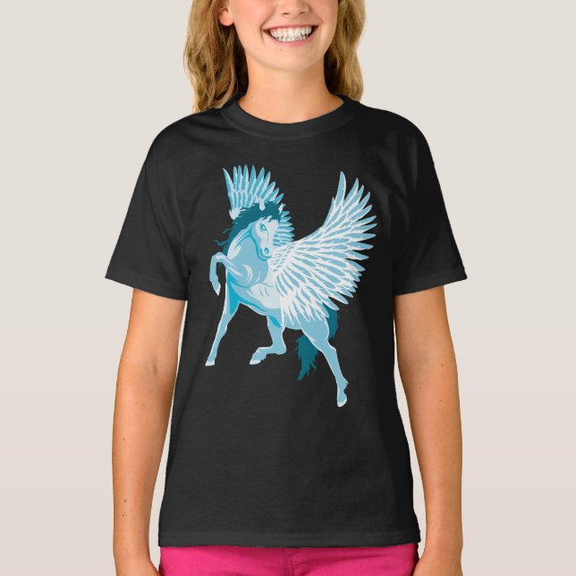 Pegasus grekiska Mythology Winged Horse T Shirt (Framsida)