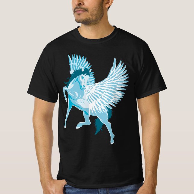 Pegasus grekiska Mythology Winged Horse T Shirt (Framsida)