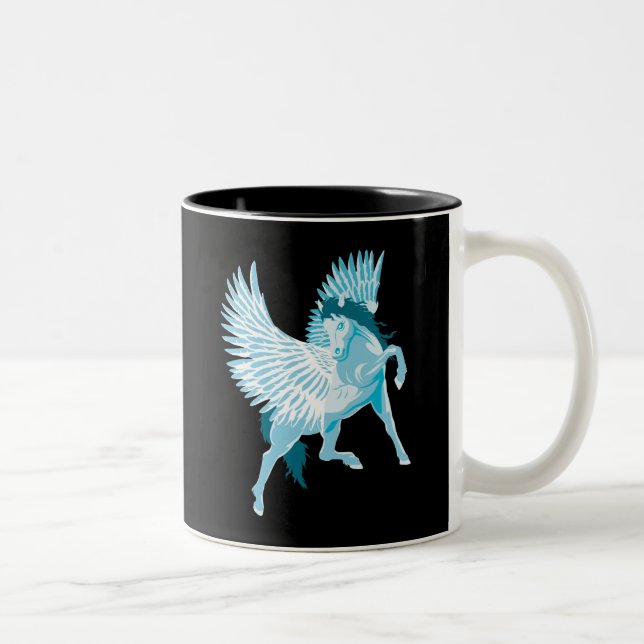 Pegasus grekiska Mythology Winged Horse Två-Tonad Mugg (Höger)