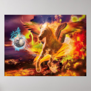PEGASUS HORSE FÖRSTÖR KRAKEN POSTER