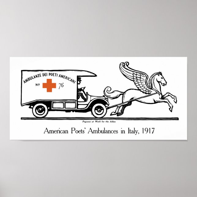 Pegasus i arbete för de allierade - WWI Poster (Framsidan)