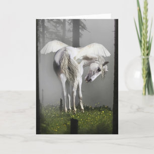 "PEGASUS I SOLLJUS" hälsningkort Kort
