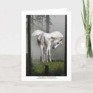 "PEGASUS IN SUNLIGHT"-gratulationskort Kort