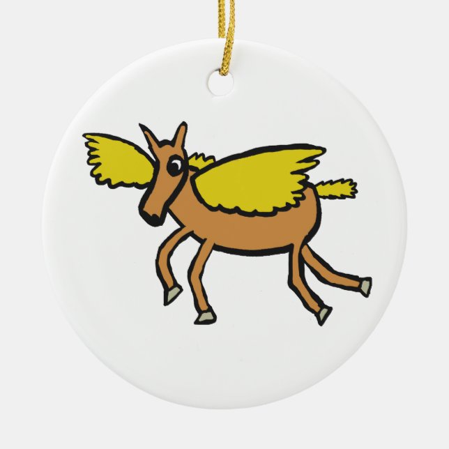 Pegasus Julgransprydnad Keramik (Framsidan)