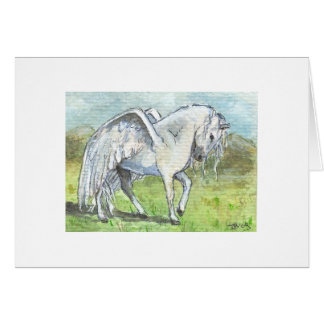 Pegasus landade hälsningskort