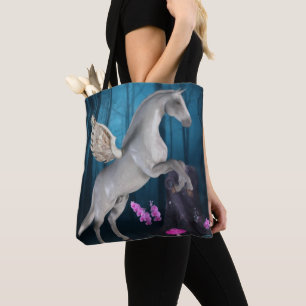 Pegasus Magic Forest Fantasy Horse Art Tygkasse