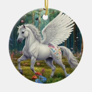 Pegasus Mare i Springtime Julgransprydnad Keramik