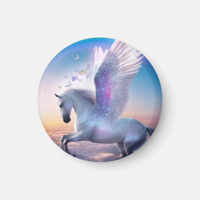 Pegasus med regnbåge magnet (Framsidan)
