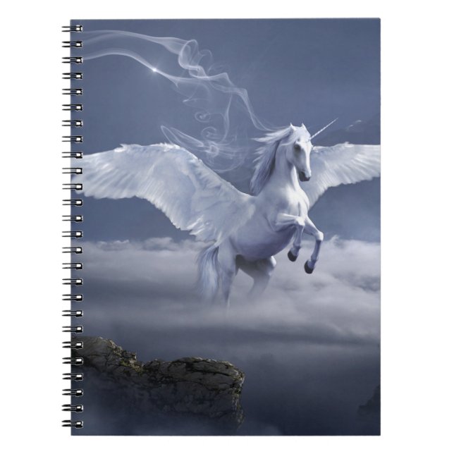 Pegasus Mythical Flying Unicorn Anteckningsbok (Framsidan)